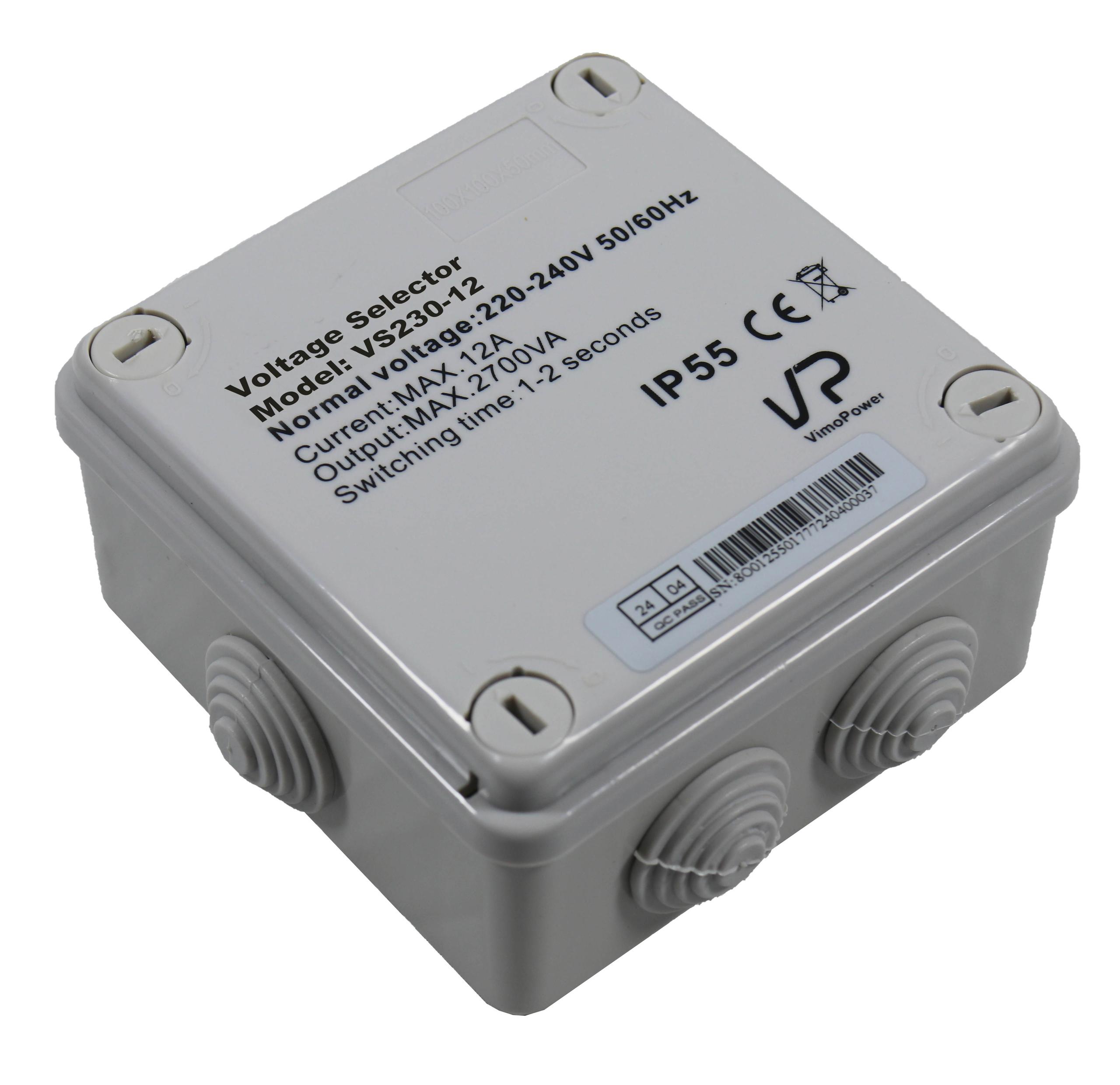 Selector Voltaje Conmutador Prioridad VimoPower 230Vac 12A IP55 VS230-12