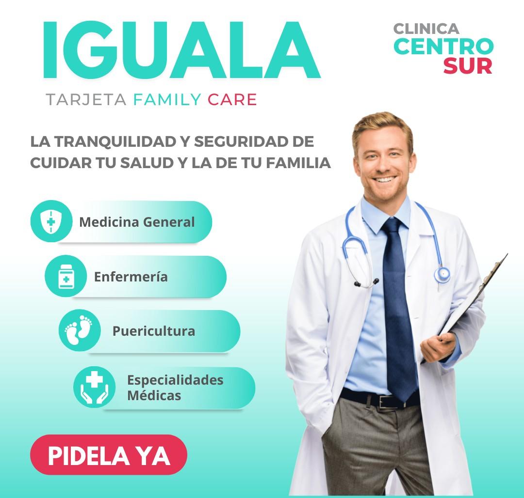 Publicidad tarjeta Iguala Family Care