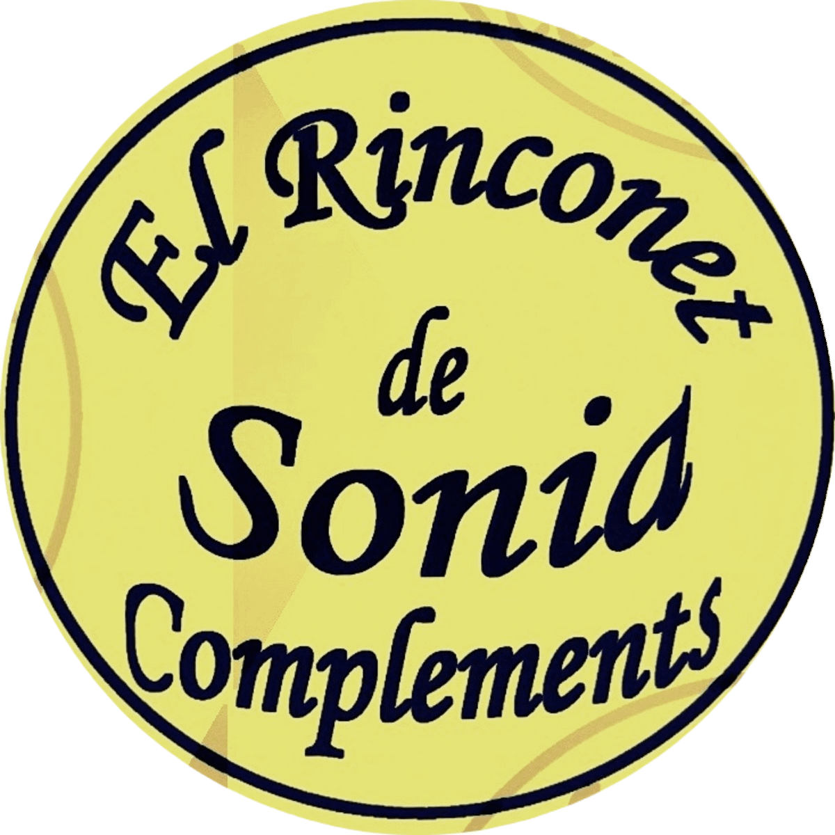 logo circular con colores amarillo y negro de la tienda de moda y complementos de El Rinconet de Sonia en Faura