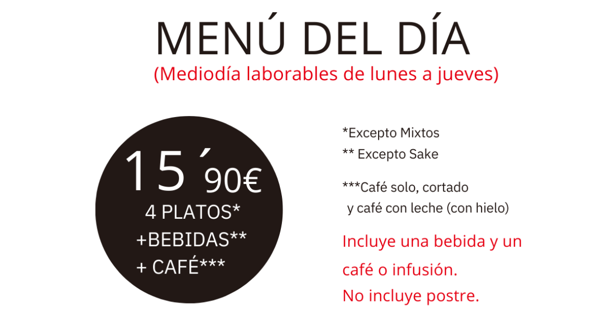 Menú del Día SushiWo