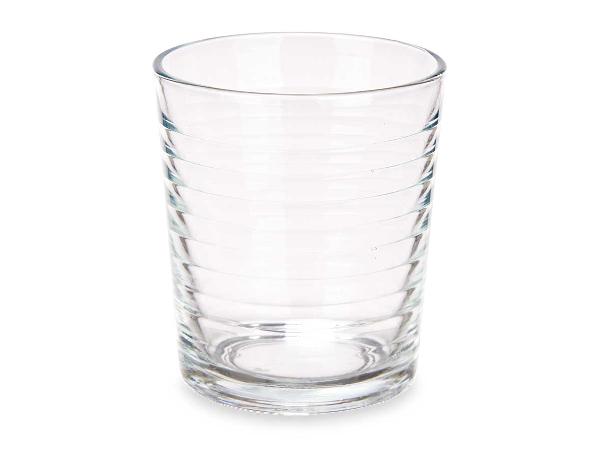 SET 4 VASOS VIDRIO RAYAS 360 ML - 83838