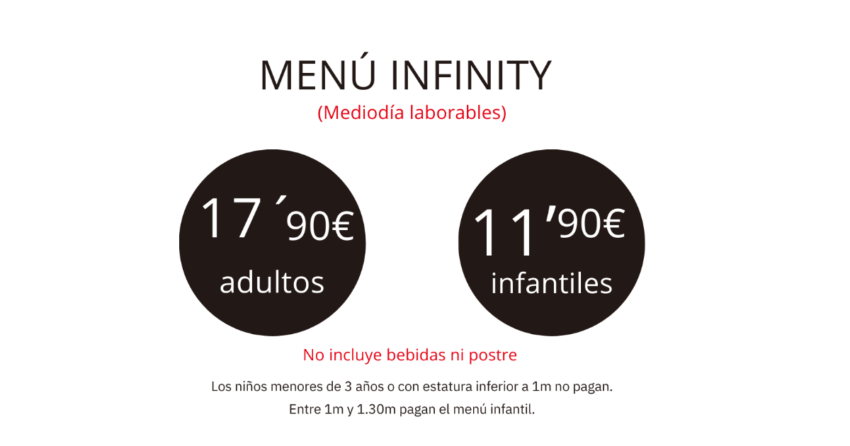 Menú infinity SushiWo