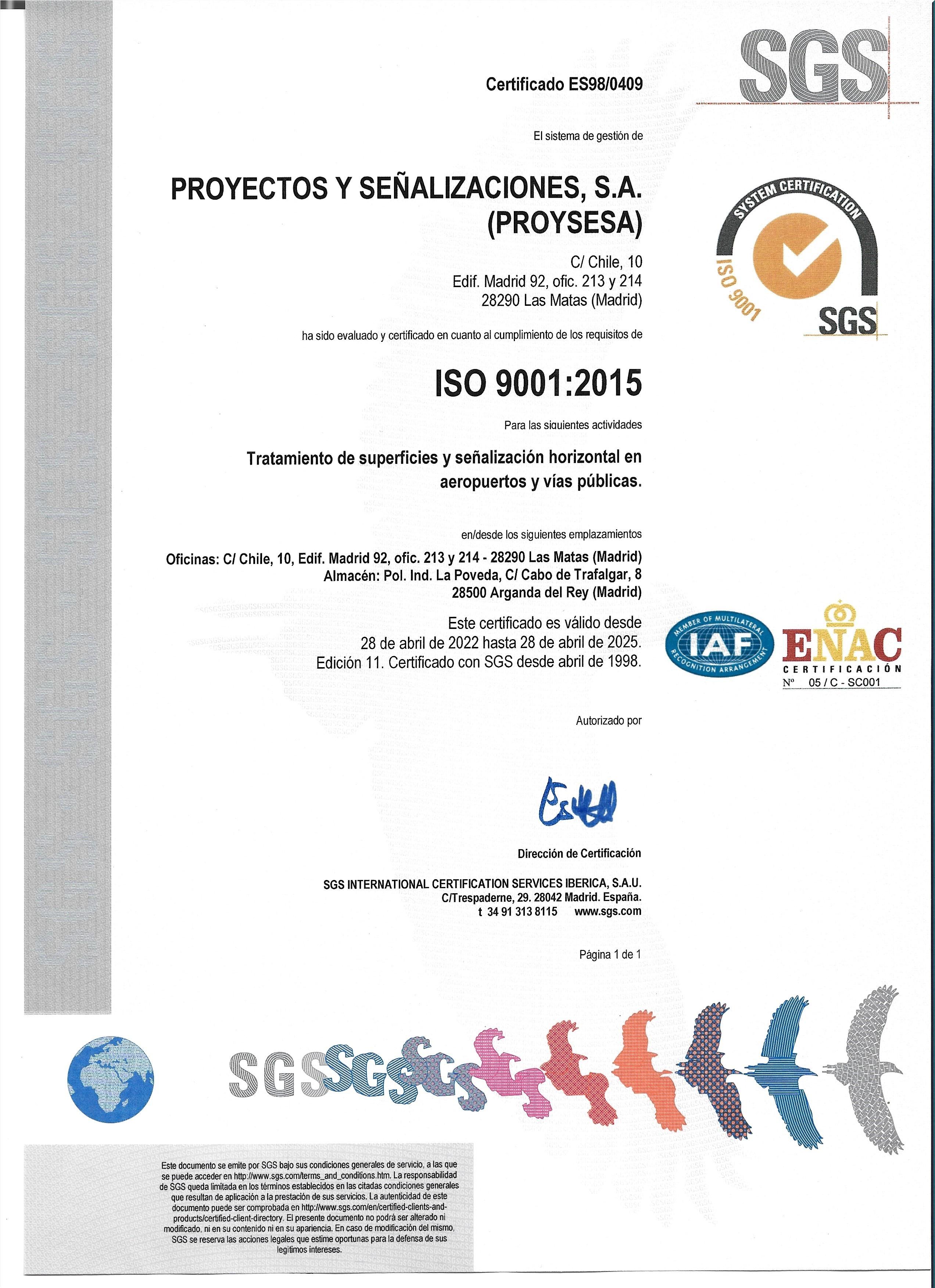 ISO 9001-PROYSESA