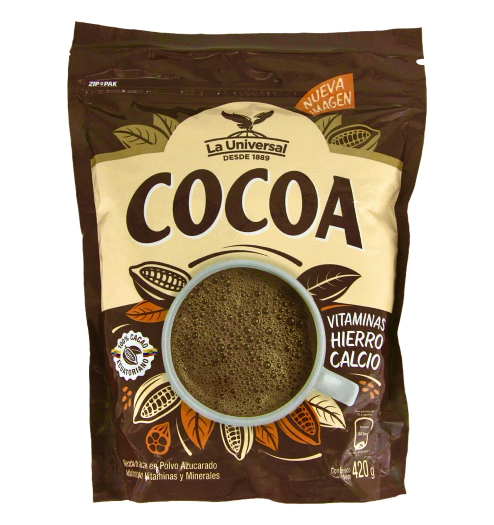 Mezcla de cacao en polvo azucarado 420 g.