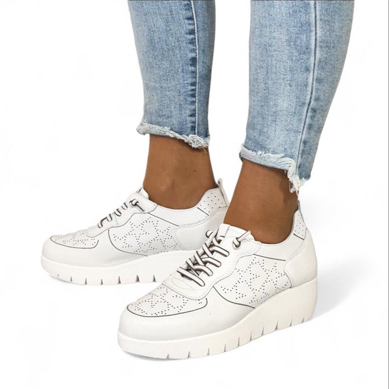 Desiree zapato deportivo cuña blanco