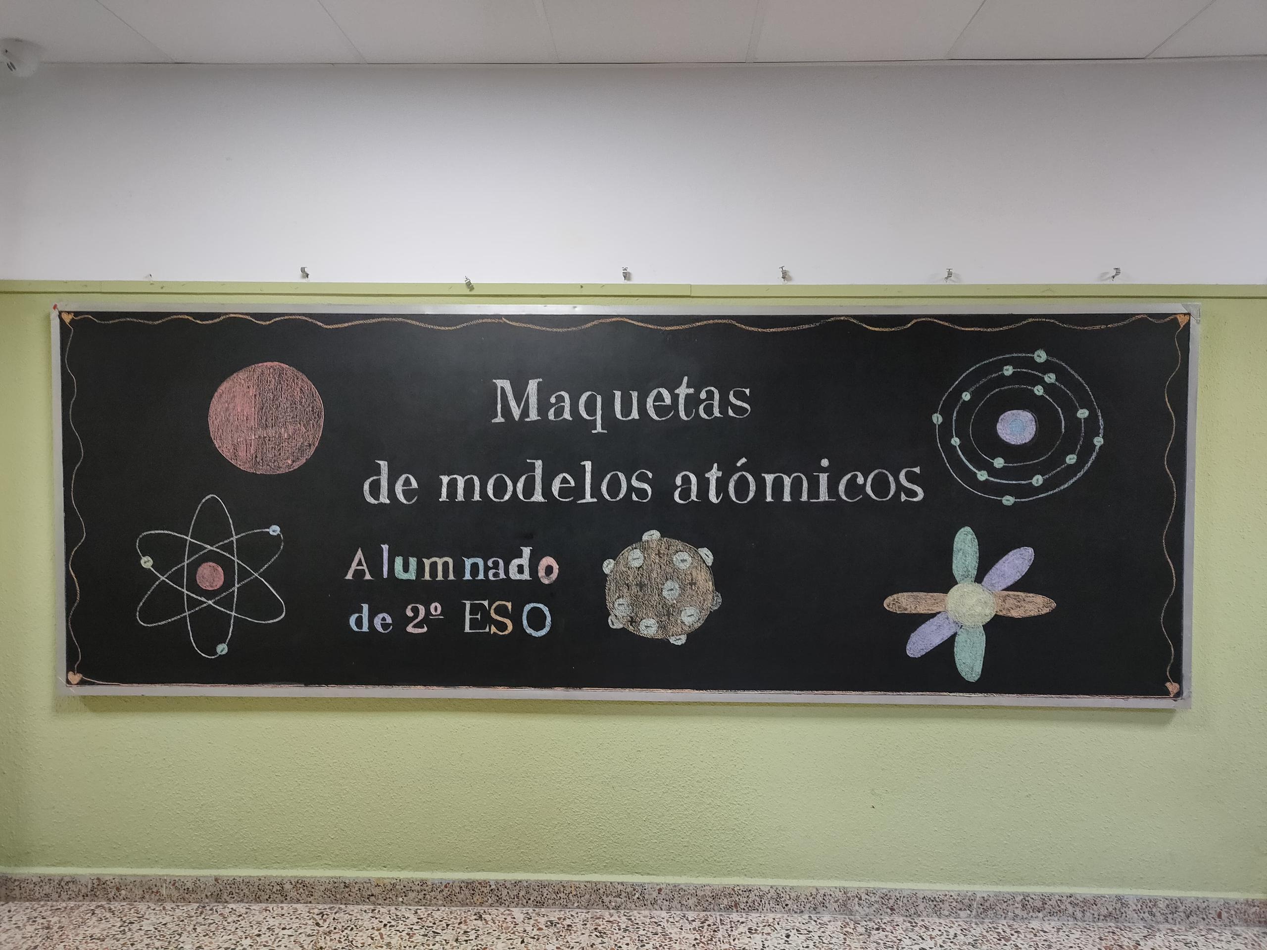Exposición de maquetas de modelos atómicos