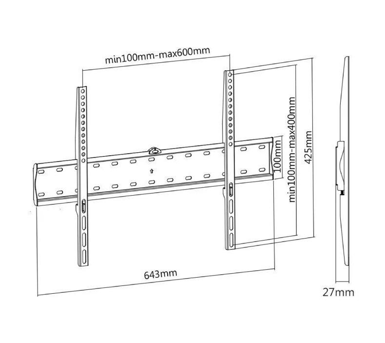 Soporte de Pared Fijo Aisens WT70F-069 para TV de 37-70"