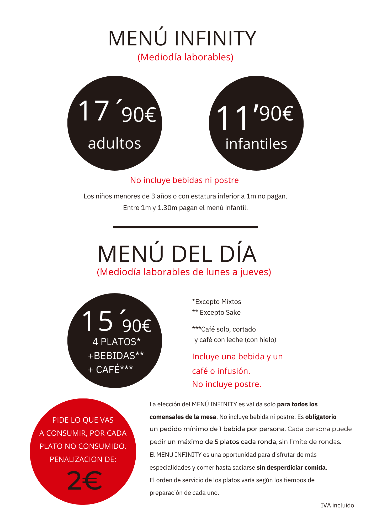 Menú del Día SushiWo